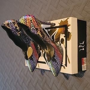 LFL, size 7.5, high heels, multi-colored